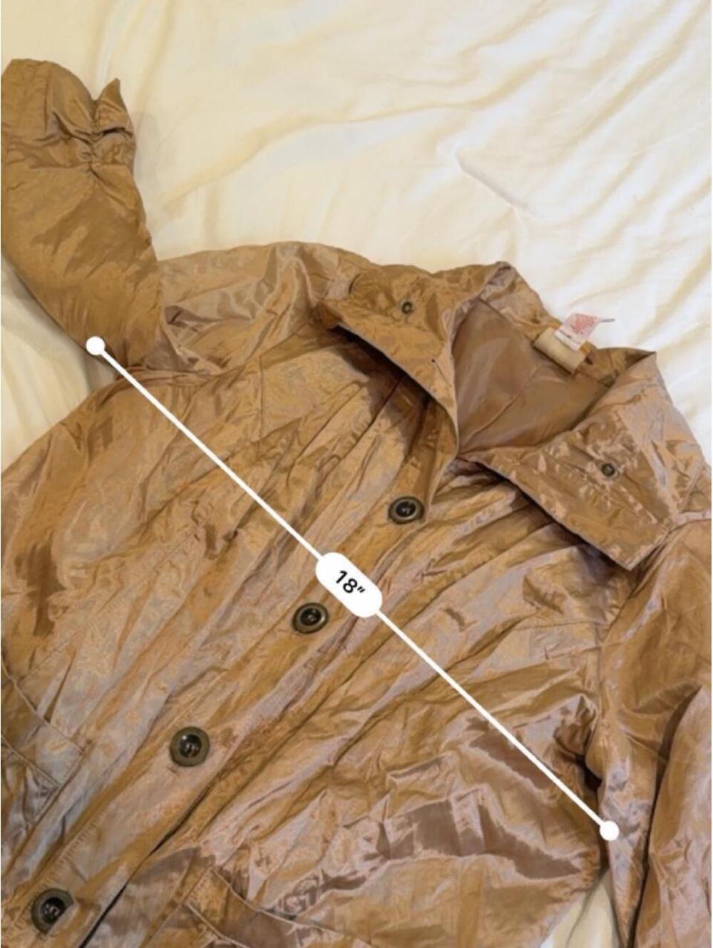 Ruby Rd. Metallic Gold Shimmer Jacket Size 14 - Picture 4 of 6